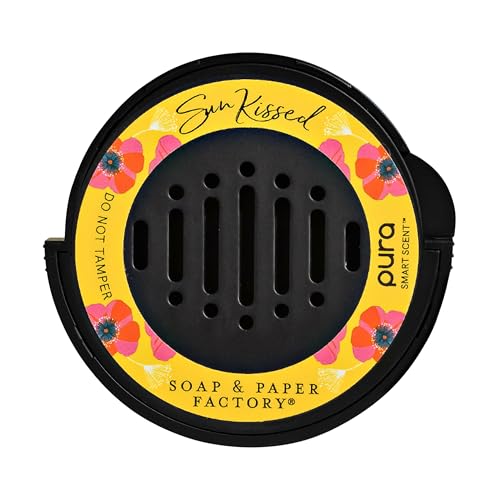 Image of Pura and Soap & Paper Factory Collab - Scent Refill - Fragrance for Pura Car Diffuser - Clean & Luxurious Scent Refill - Long-Lasting Fragrance for 30 Days - Spring & Summer Car Accessory - Sun Kissed