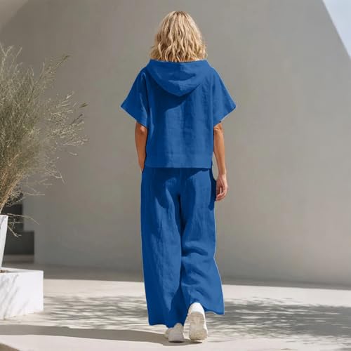 Conjunto de algodón y lino sin mangas para mujer: ropa de verano cómoda 4