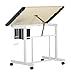 Studio Designs Deluxe Craft Station, Top Adjustable Drafting Table Craft Table Drawing Desk Hobby Table Writing Desk Studio Desk with Drawers, 36''W x 24''D, White / Maple