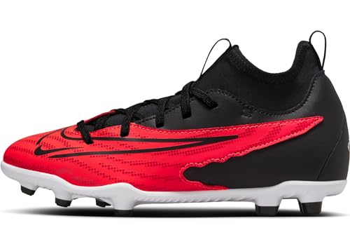 NIKE DD9563-600 JR Phantom GX Club DF FG/MG Unisex Bright Crimson/Black-White UK 2