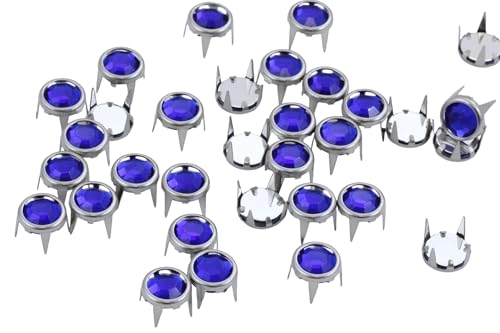 Allstarco 7mm (9/32") Blue Sapphire Bedazzler Rhinestone Refills, 100 PCS