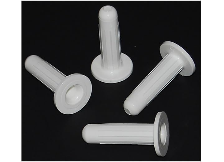 #5208 7/16" White Plastic Hole Repair Caster Socket - 4 Pack
