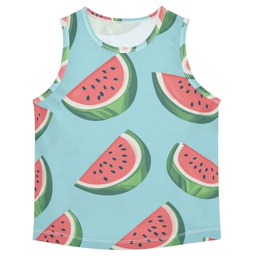 susiyo Summer Watermelon Seamless Boys Sleeveless Tank Top Girls Athletic T Shirt