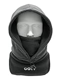 GG ST Balaclava Windproof Ski Mask Winter Thermal Fleece Hood Heavyweight Neck Warmer Snood Outdoor Sports Face Covers Hat for Men & Women Gray