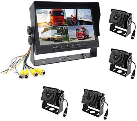 逆に車のトラック12v 24v用カメラモニターキット防水ナイトビジョンオールインワン監視カメラのビデオ7 Hdディスプレイrvバス予告編 Lxhff B085wskljb 337 Hhr スタンダード型防犯カメラ