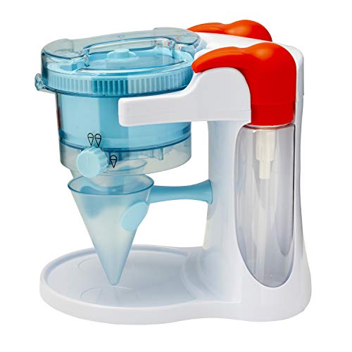 Foto von Sensio Home Schneekegel, zerkleinertes Eis, Slushie-Cocktail-Maker – kinderfreundliche rasierte Eismaschine mit 2 wiederverwendbaren Slush-Kegeln (Slushy Cups) und 2 Dosier-Sirup-Flaschen