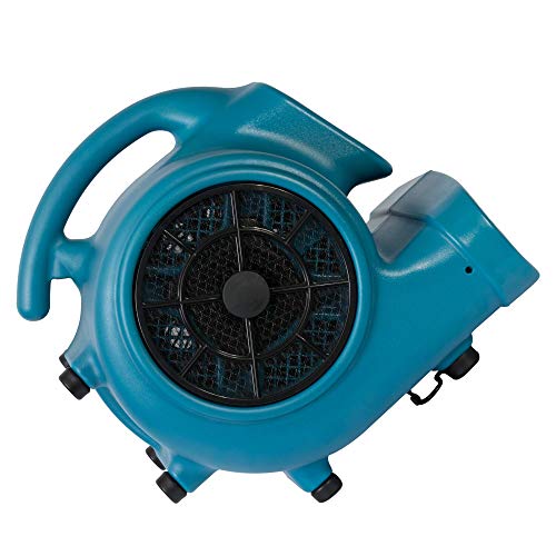 Image of XPOWER X-430TF Pro 1 /3 HP 2000 CFM Centrifugal Air Mover, Carpet Dryer, Floor Fan, Blower, Timer, Filter, for Water Damage Restoration, Janitorial, Plumbing, Home Use,Blue