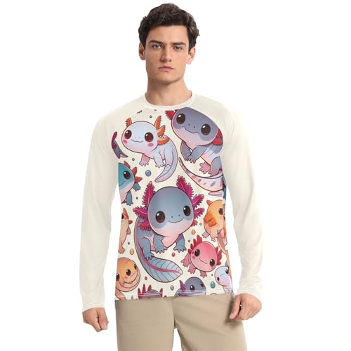 Mens Rash Guard UV Protection UPF 50+ Sun Shirts Quick Dry Long Sleeve Fishing Shirts