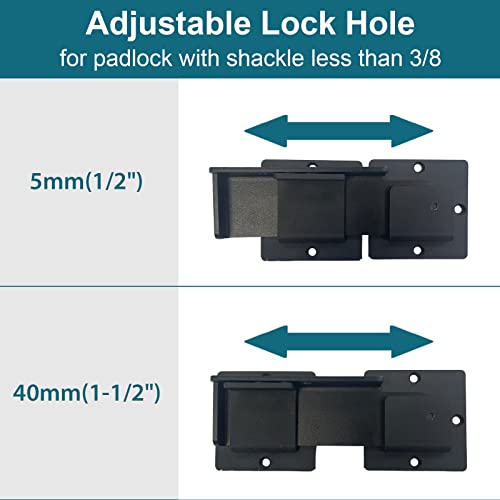 Ganggend Upgraded 2Pack 7.5" Flip Gate Latch Lock With Padlock Holes, Heavy Duty Adjustable Door Latch For Sliding And Swing Open Door, Outdoor Gate, Wooden Fence, Barn Door, Shed, Garage, Vinyl Fence #TOP2