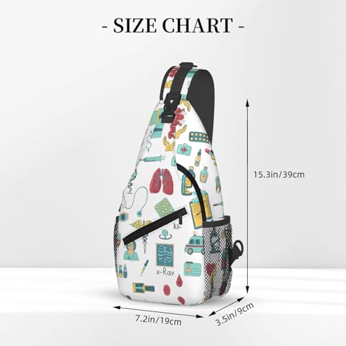 Mochila Bandolera Unisex Con Estampado Abstracción Biología Química miniatura 3