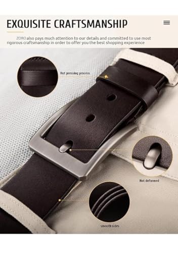 Image of Formal /Casual Black Color Genuine Leather Belts For Men (Length- 46 inches||40MM||BL-042-BLK) (BLACK)