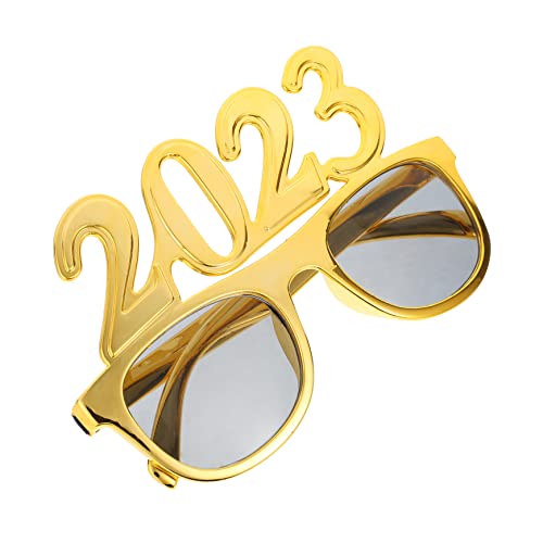 Alipis Number Glasses Frames for New Year Party 2023 Novelty Party Eyewear Attractive and Comfortable Plastic Eyeglasses 1 Pair