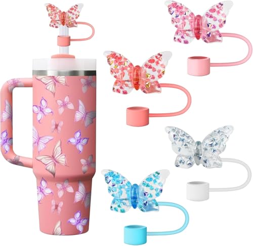 Cobertor de silicona para pitillo diseño mariposa blanco miniatura 2