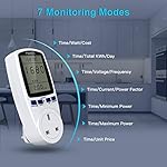Maxcio-Power-Monitor-with-Backup-Battery-13A-Watt-Meter-with-7-Monitoring-Modes-Overload-Warning-Electricity-Consumption-Plug-Meter-Large-LCD-Display-Watt-Volt-Amp-Analyzer-for-Home-Appliances