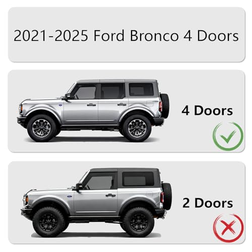 Estribos Running Boards 6.5 Pulgadas para Ford Bronco 4 Puertas miniatura 2