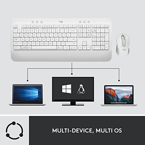 Image of Logitech Signature MK650 Combo for Business, Wireless Mouse and Keyboard, Logi Bolt, Bluetooth, SmartWheel, Globally Certified, Windows /Mac /Chrome /Linux - Off-White