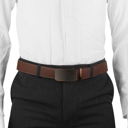 Image of Lavemi Men's Real Leather Ratchet Dress Casual Belt, Cut to Exact Fit,Elegant Gift Box