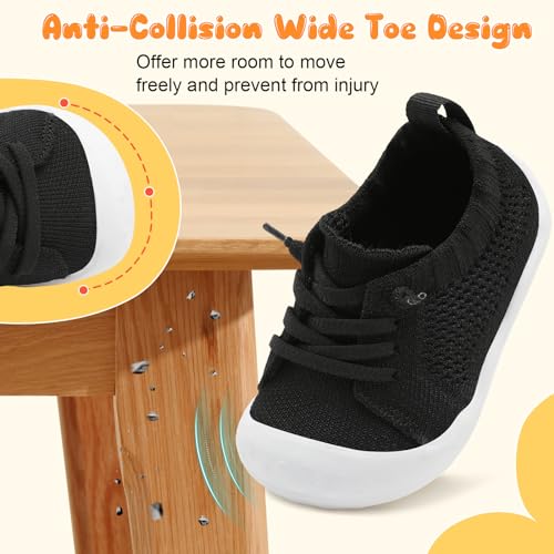 JIASUQI Baby Shoes for Toddler Boys Girls Sneakers Slip on Walking Shoes for Babies2