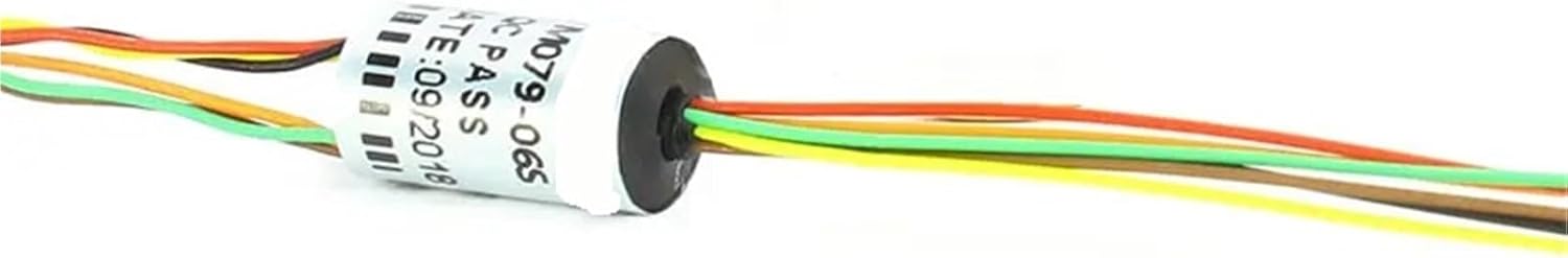 6, 12 Circuits 7.9mm Outer Dia. Small Cap Slip Ring of 1A Signal Transfer Rotating Connector for Stage Lights,Toys(6wire 1A no Flange)