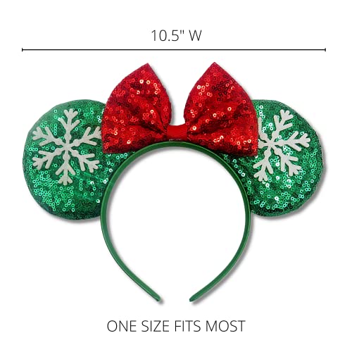 Needzo Christmas Headbands, Festive Holiday Hair Accessory For Women Or Girls, One Size Fits Most (Mouse Ears) #TOP3