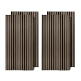 Vkechh 4x Akustikpaneele Holz 120x60 cm, Schallabsorbierende Wandverkleidung mit Holzfurnier & Filz – Modernes Design für Innenräume,Wandpaneele holz zur Raumakustik Verbesserung,Schwarz Walnuss