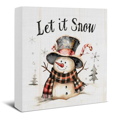Let It Snow Christmas Decorations - Christmas Winter Snowman Decor
