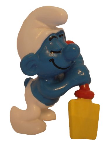 Schleich The Smurfs Figure - The Smurf Sleeping on his Shovel (20043)