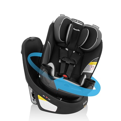 Image of Evenflo Revolve360 Slim 2-in-1 Rotational Car Seat (Canton Black)
