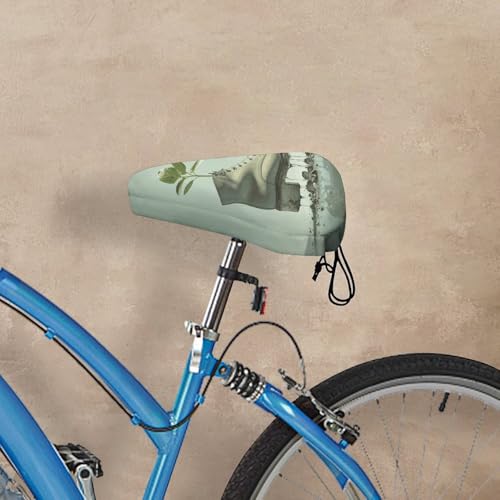 Cubierta para asiento de bicicleta Shoes and Green Buds, poliéster, cojín lavable con ajuste de tamaño mediante hebilla y cierre de cuerda, suave para mayor comodidad para ciclistas urbanos miniatura 6