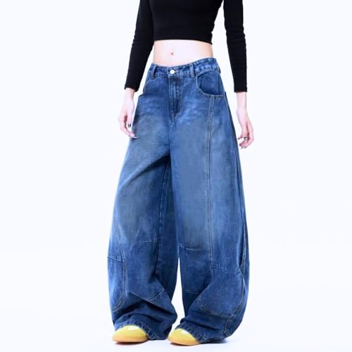 Baggy Jeans for Women Men Wide Leg Barrel Jeans Low Rise Loose Denim Pants Casual Sweatpants Scene Clothes4