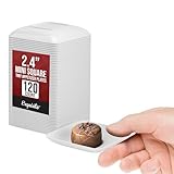 Exquisite Tiny Mini Dessert Plates - 120 Pack 2.4 In. x 2.4 In. White Disposable Appetizer Plates - Small Plastic BPA Free for Weddings