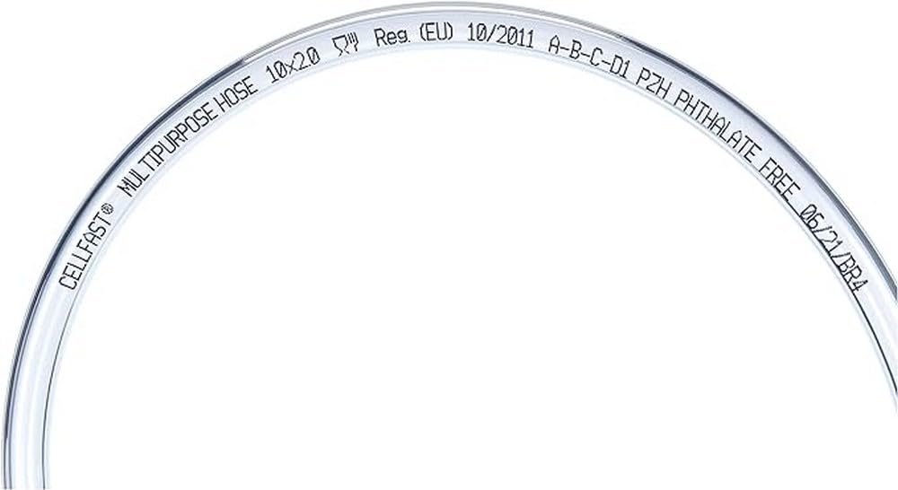 Cellfast Wąż Techniczny Niezbrojony - Wielofunkcyjny - Przesył Środków Ochrony Roślin i Płynów Spożywczych - PVC - 10 x 2 mm - Długość 5 m