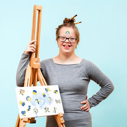 Image of Down Syndrome Stickers Rolls - 1000 Pcs Down Syndrome Awareness Month Waterproof Vinyl Reusable Laptop Stickers Coloring Book Scrapbook Water Bottle Page Activity Pad Party Favors Skateboard