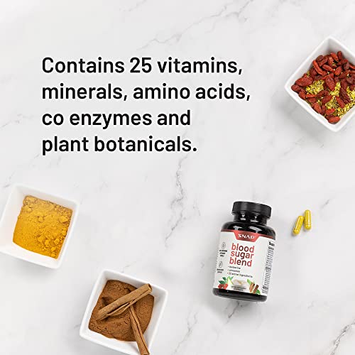 Snap Supplements Blood Sugar Blend, Berberine Supplement With Cinnamon, Organic Turmeric, Alpha Lipoic Acid, Zinc & Other Natural Herbs & Vitamins Non-Gmo, 60 Capsules #TOP2