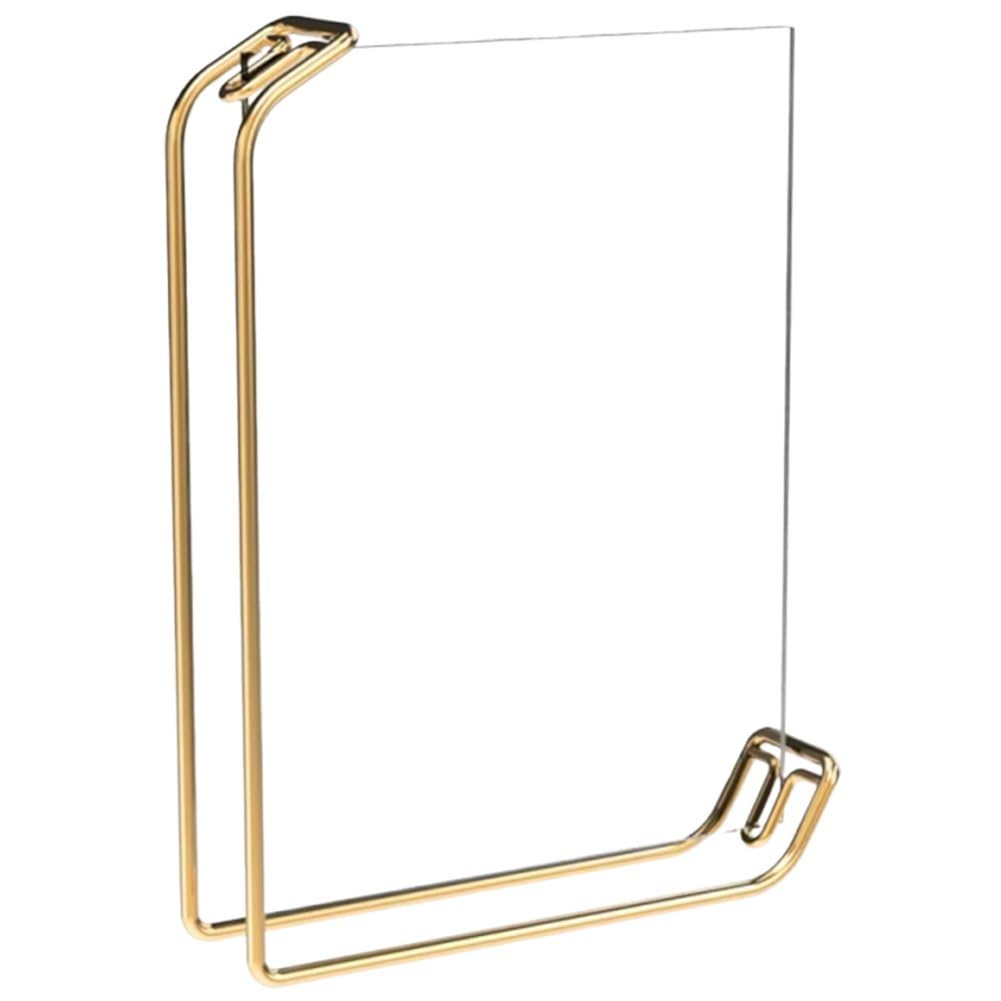 Fituenly Acrylic Photo Frame Sign Stand A4 Menu Paper Price List Poster Frame Metal Picture Display Stand Brochure Stand