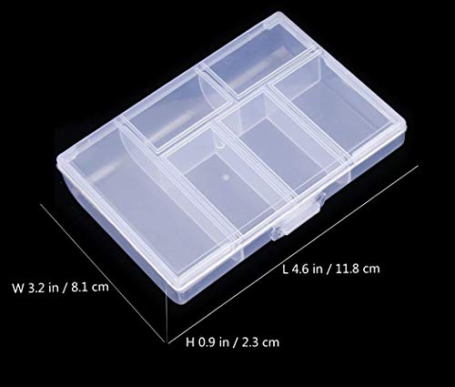 Image of 6 Grids Plastic Organizer Box Storage Container Jewelry Box (4)