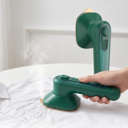 Image of DRUMSTONE (Luxurious 5 Year Warranty) Portable Mini Steam Iron for Clothes - Handheld Stainless Steel Garment Steamer, Compact Travel-Friendly Fabric Press for Home, Office & Daily Use MULTICOLOR