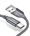 USB Type C Cable,JSAUX(2-Pack 6.6ft) USB-C to USB A Fast Charger Nylon Braided USB C Cord Compatible Samsung Galaxy S9 S8 Plus Note 9 8,Google Pixel XL,Moto Z Z2,LG V30 V20 G5 G6 USB C Devices(Grey)
