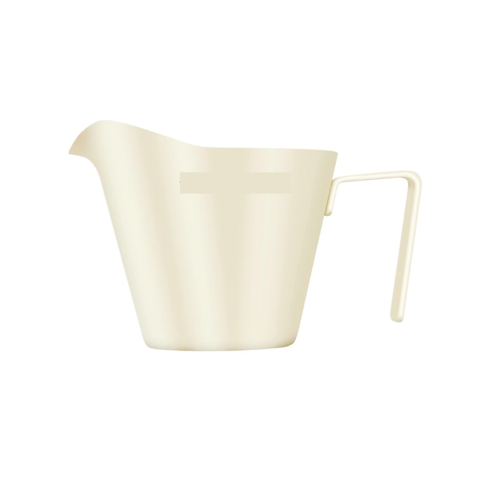 Taza Para Espumar Leche Taza medidora de café expreso 2 uds, taza acero inoxidable, tazas salsa con mango for postres carne y Para Café Capuchino(Beige)
