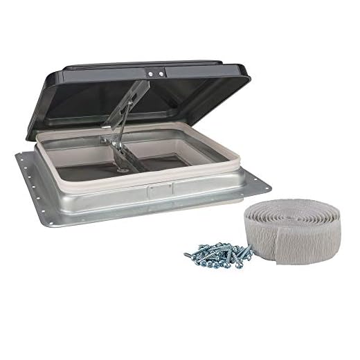 HENG'S 14 RV CAMPER TRAILER UNIVERSAL SMOKE COLOR CARGO ROOF VENT 74111- NO GARNISH RING INCLUDED by Heng's