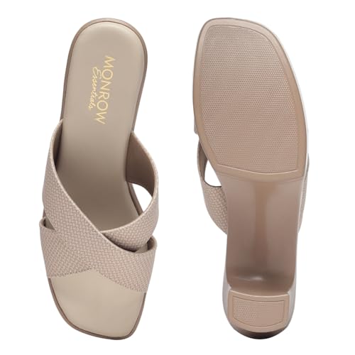 Image of MONROW Fancy and Stylish Trendy and Lightweight Casual Regularwear Vegan Platform Heels For Women and Girls