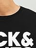 JACK & JONES Men's Jjecorp Logo Tee SS O-Neck Noos T-Shirt, Black/Fit:Slim/Large Print/White, XXL #5