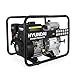 HYUNDAI Benzin Schmutz-Wasserpumpe GWP57648 – 5.4 PS, 4-Takt Motorpumpe, 45.000 l/h Förderleistung, 25 m Förderhöhe, mobile Gartenpumpe für Entwässerung & Bewässerung
