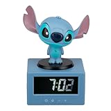 Paladone Disney Stitch Digitaler Wecker mit Nachtlicht & Musik – Offiziell lizenzierte Lilo‑und‑Stitch‑Deko für Kinder & Teenager, süße Geschenkidee