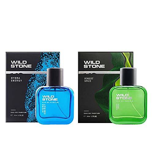 Wild Stone Forest Spice And Hydra Energy Perfume Spray Combo For Men|Premium Fragrances - 30Ml (Pack Of 2)