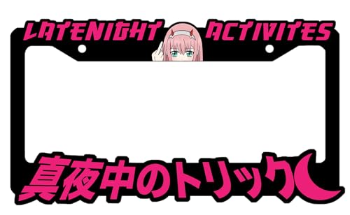 Late Night Activities Anime License Plate Frame, Car Plate Frame, Anime accesory