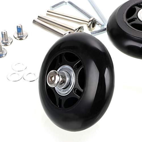 Ownmy 75 X 24Mm Luggage Suitcase Replacement Wheels, Rubber Swivel Caster Wheels Bearings Repair Kits, Set Of 2 #TOP5