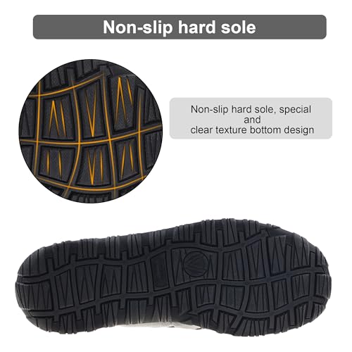 Image of Lulex Mens Moccasin Slippers Size 8-14,Memory Foam House Shoes with Rubber Indoor Outdoor Sole, Machine Washable