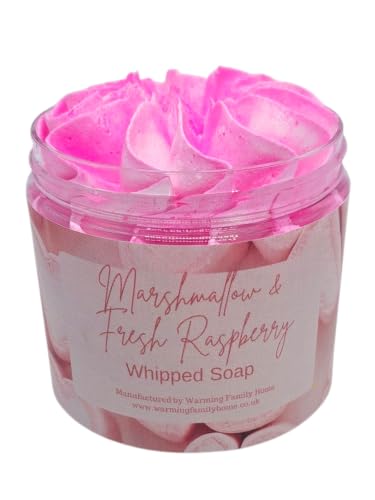 Image of Marshmallow & Fresh Raspberry Whipped Soap | Body Wash | Shaving Cream | Bubble Bath | Shower Cream | Shower Fluff |