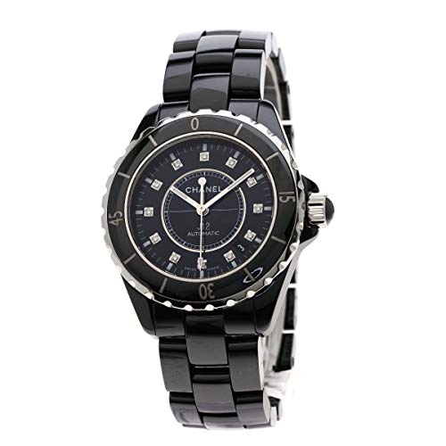 [シャネル]J12 38 12Pダイヤモンド H1262 腕時計 セラミック/セラミック メンズ (中古)